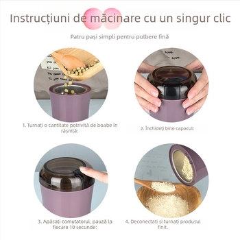 Măcinător electric din oțel inoxidabil pentru măcinarea fină a prafului, potrivit pentru uz casnic și de birou, măcinător de pulberi din plante medicinale chinezești