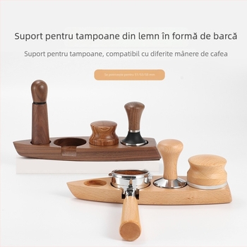 Bază din lemn pentru presă de cafea, accesoriu personalizabil pentru casă, cafenea și bar.