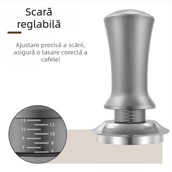 Presă pentru pulbere de cafea cu scară reglabilă și distribuitor de pulberi cu apăsare, forță constantă