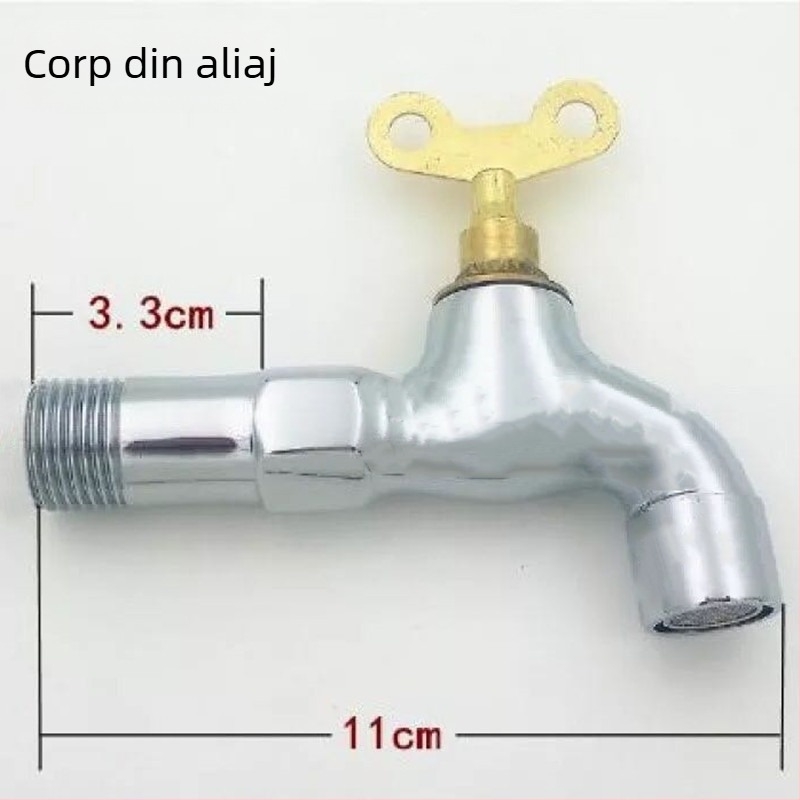 Robinet exterior cu încuietoare pentru mașina de spălat, montat pe perete, cu supapă cu disc ceramic, 0–90°C, modelul 1202