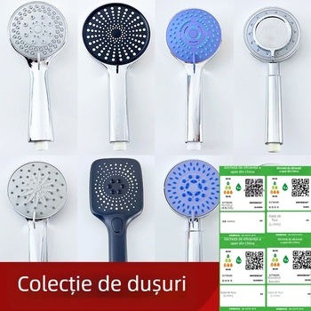 Cap de duș circular portabil din ABS, funcție ploaie, duș manual, tratament UV