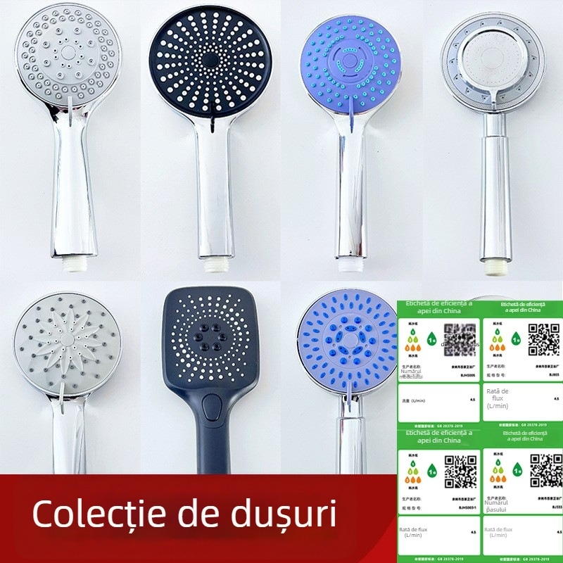 Cap de duș circular portabil din ABS, funcție ploaie, duș manual, tratament UV