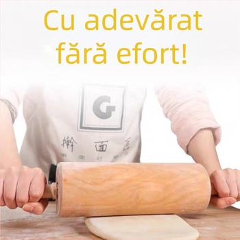 Rulou de aluat din lemn solid pentru uz casnic, rulă pentru paste și presă pentru foi de găluște, stil modern minimalist