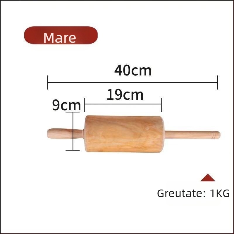 Rulou de aluat din lemn solid pentru uz casnic, rulă pentru paste și presă pentru foi de găluște, stil modern minimalist