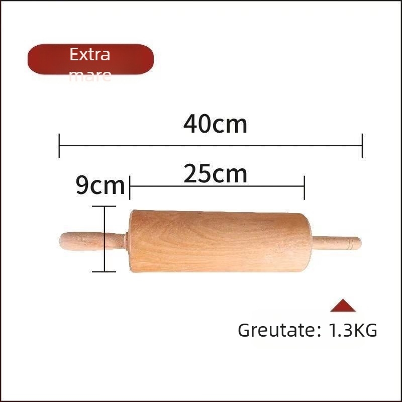 Rulou de aluat din lemn solid pentru uz casnic, rulă pentru paste și presă pentru foi de găluște, stil modern minimalist