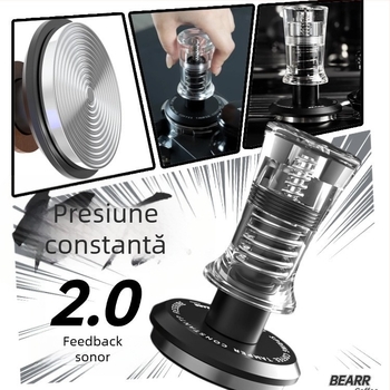Set tamper pentru espresso — Material: oțel inoxidabil 304 și acrilic transparent de înaltă transparență; Stil: Simplitate modernă; Greutate: 260 g; Logo: poate fi imprimat