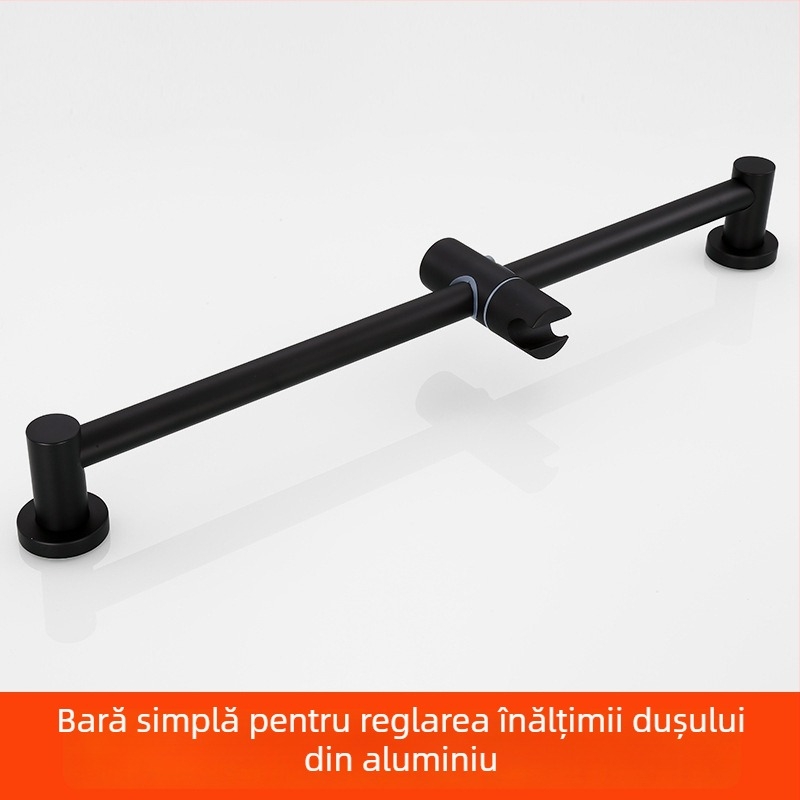 Set cap de duș cu mâner și furtun - Top-Spray ploaie, oțel inox, suport rotativ