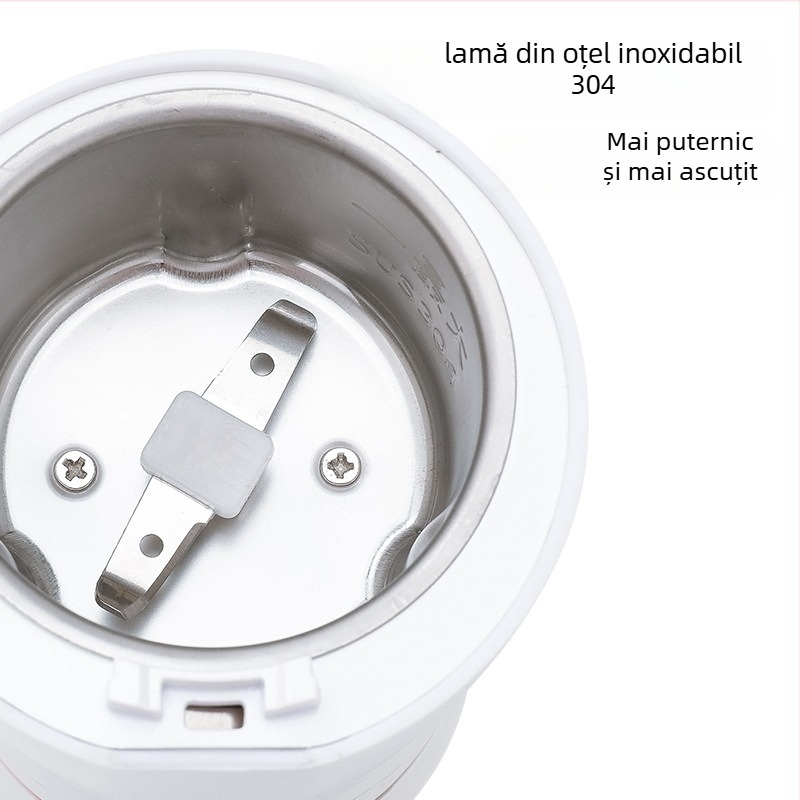Râșniță de cereale și cafea - oțel inoxidabil, râșniță electrică mini de masă, Guoxin, 60W, 10000 RPM, 2 lame, 110-240V