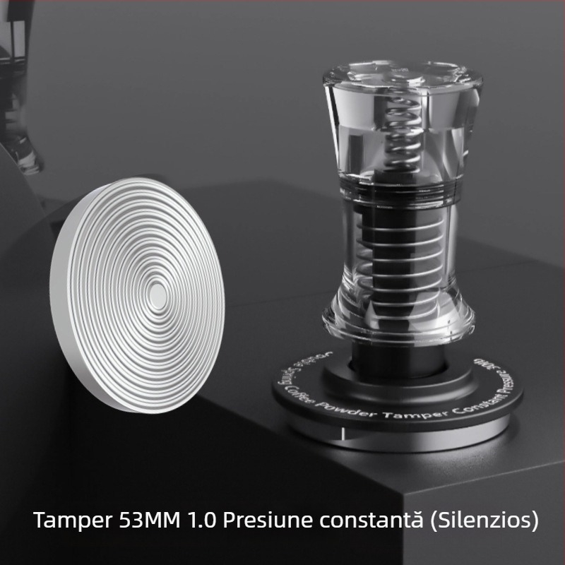 Tamper cafea - oțel inoxidabil, stil modern minimalist, 240 g, cod produs A015, ambalaj Kraft