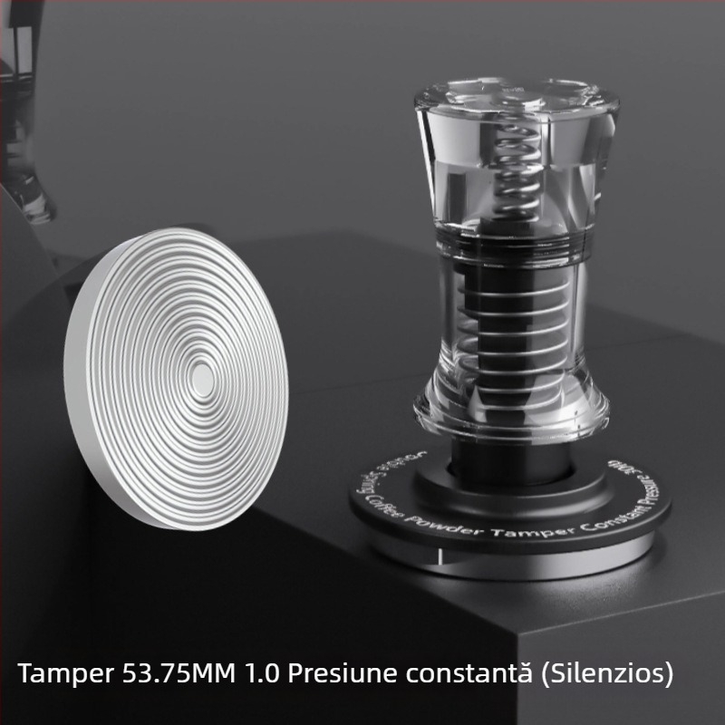Tamper cafea - oțel inoxidabil, stil modern minimalist, 240 g, cod produs A015, ambalaj Kraft