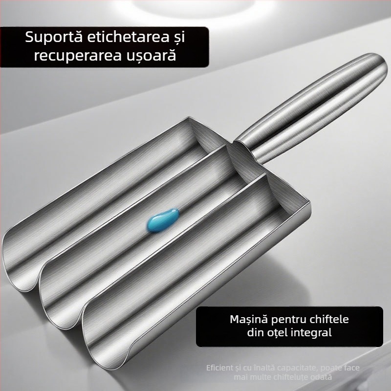 Formator de chifteluțe din oțel inoxidabil 304 — design modern minimalist, imprimare logo disponibilă, personalizabil, lansare în 2025