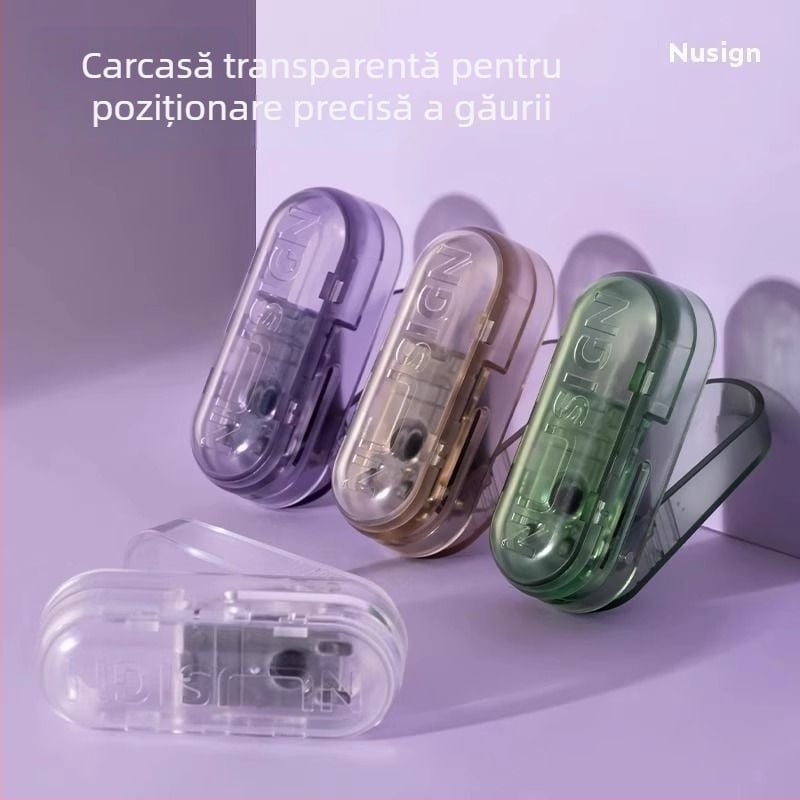 Deli NS088 Perforator manual pentru o singură gaură, grosime de perforare 12 mm, portabil pentru bilete