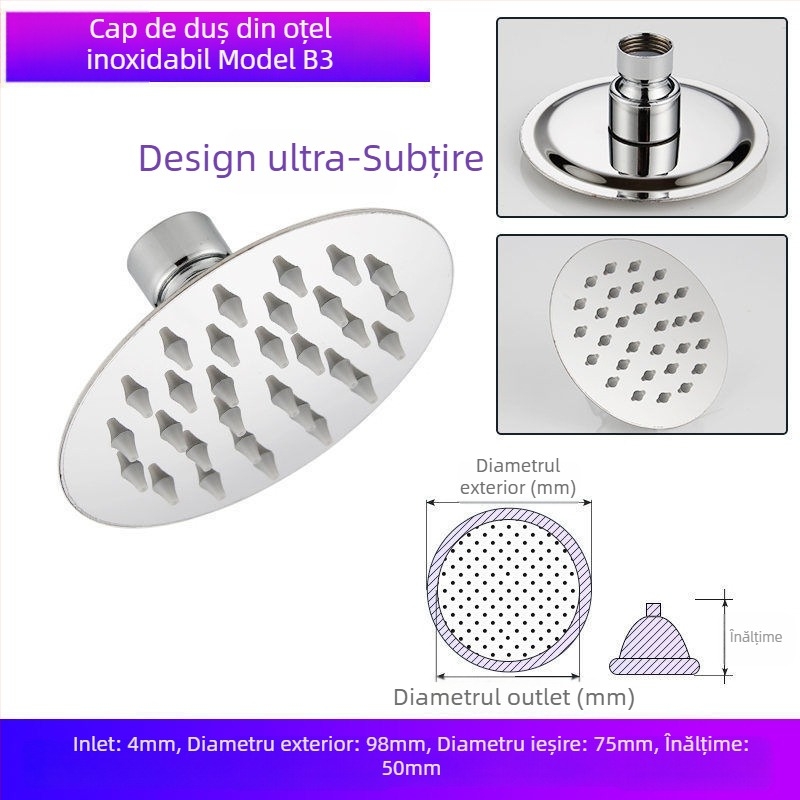 Cap de duș pentru cadă – Plastic, certificat Watermarks, accesorii de baie, stil chinezesc nou