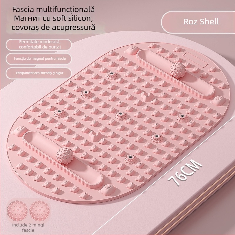 Covoraș de masaj pentru picioare din silicon cu pietre magnetice pentru masajul arcului piciorului și talpilor, pentru yoga acasă | Brand Aideruipin