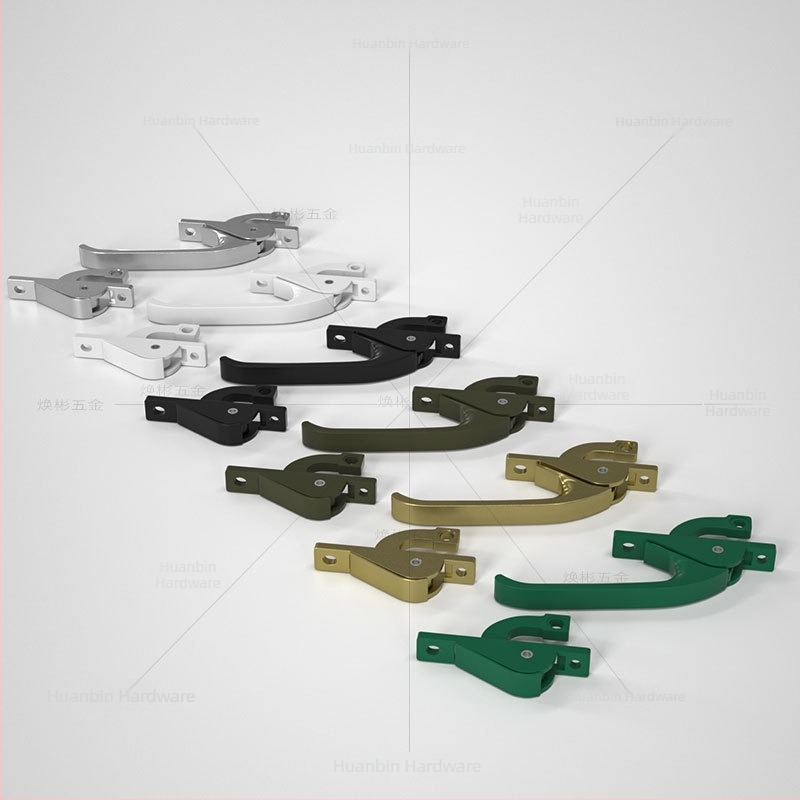 Lacăt semilunar G001, aliaj de aluminiu, pentru uși și ferestre, mecanism de cuplare, stil modern minimalist