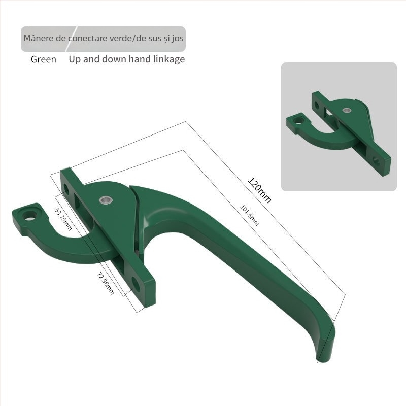 Lacăt semilunar G001, aliaj de aluminiu, pentru uși și ferestre, mecanism de cuplare, stil modern minimalist