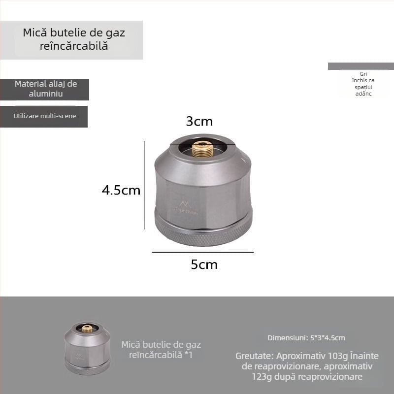 Lanterna de camping cu gaz Yunzi — lampă incandescentă, alimentare reîncărcabilă, iluminat outdoor pentru camping