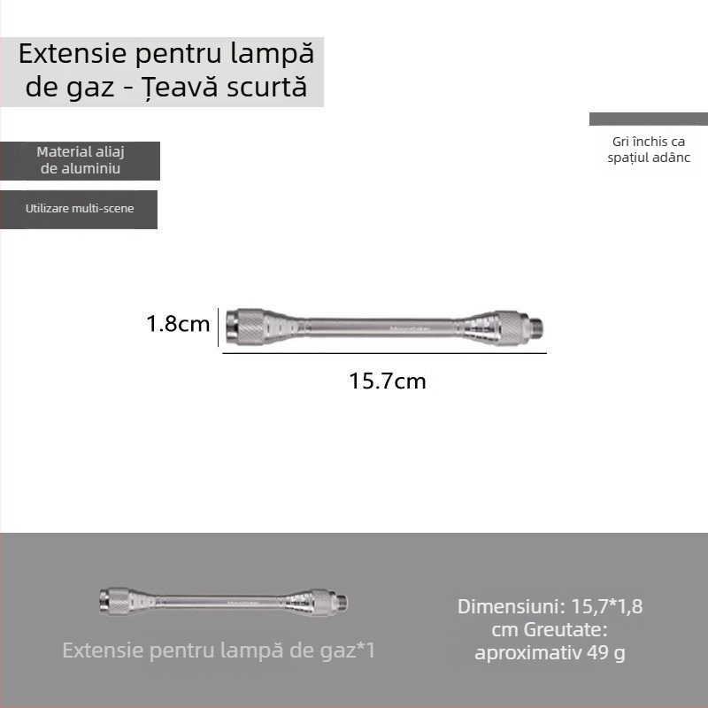 Lanterna de camping cu gaz Yunzi — lampă incandescentă, alimentare reîncărcabilă, iluminat outdoor pentru camping