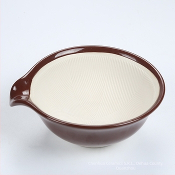 Vas ceramic de măcinare în stil japonez pentru hrana bebelușilor – utilizare manuală, pentru piure de fructe și legume