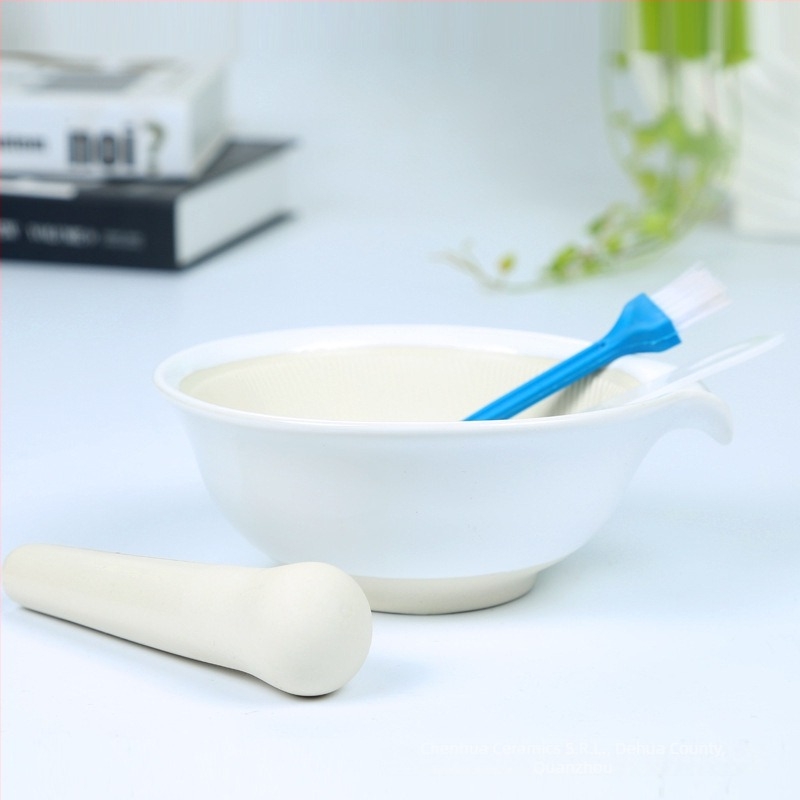 Vas ceramic de măcinare în stil japonez pentru hrana bebelușilor – utilizare manuală, pentru piure de fructe și legume