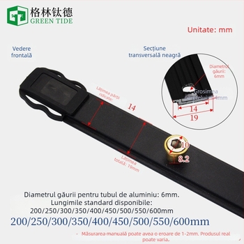 Accesoriu pentru bandă de închidere a ferestrei casemate – șină de transmisie din aliaj, conexiune glisantă, anti-penetrație, funcționare silențioasă, Model GZ-01