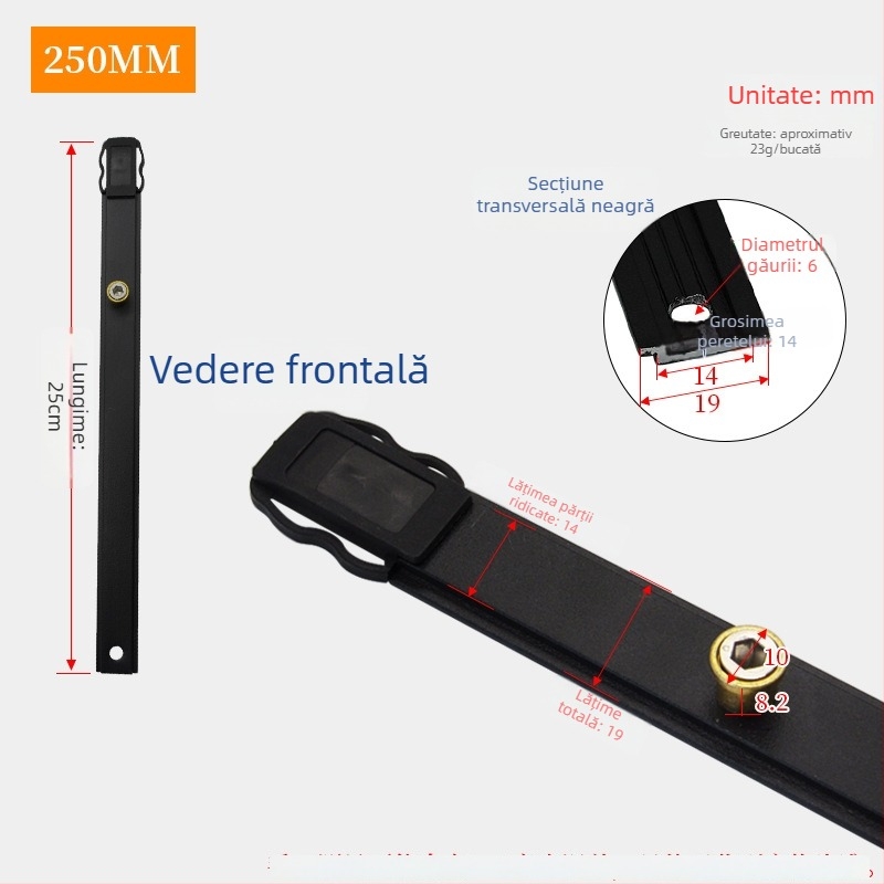 Accesoriu pentru bandă de închidere a ferestrei casemate – șină de transmisie din aliaj, conexiune glisantă, anti-penetrație, funcționare silențioasă, Model GZ-01