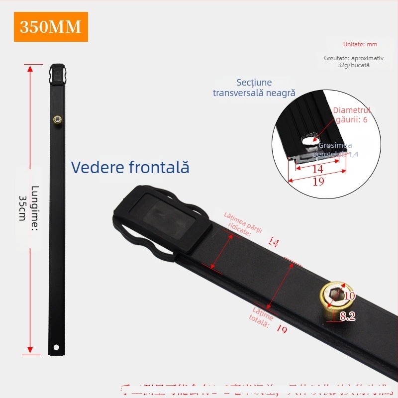 Accesoriu pentru bandă de închidere a ferestrei casemate – șină de transmisie din aliaj, conexiune glisantă, anti-penetrație, funcționare silențioasă, Model GZ-01