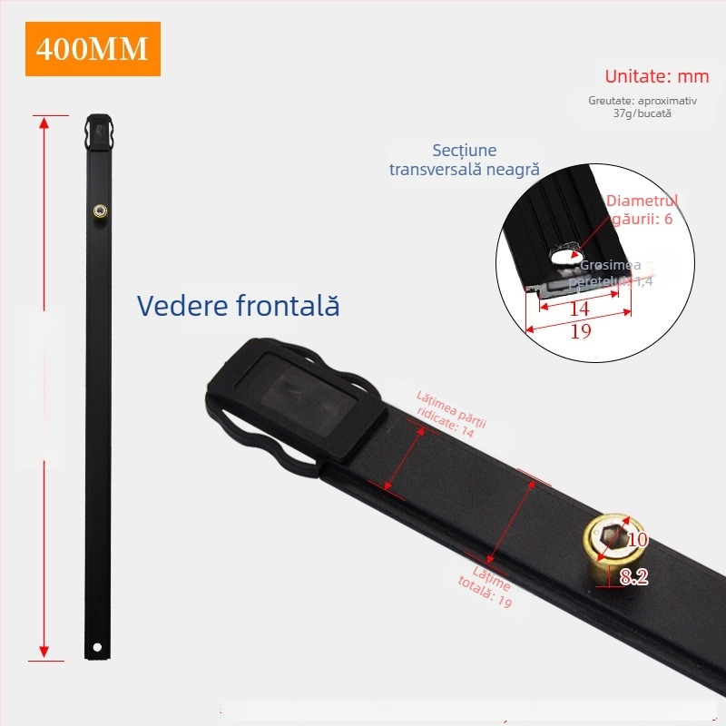 Accesoriu pentru bandă de închidere a ferestrei casemate – șină de transmisie din aliaj, conexiune glisantă, anti-penetrație, funcționare silențioasă, Model GZ-01