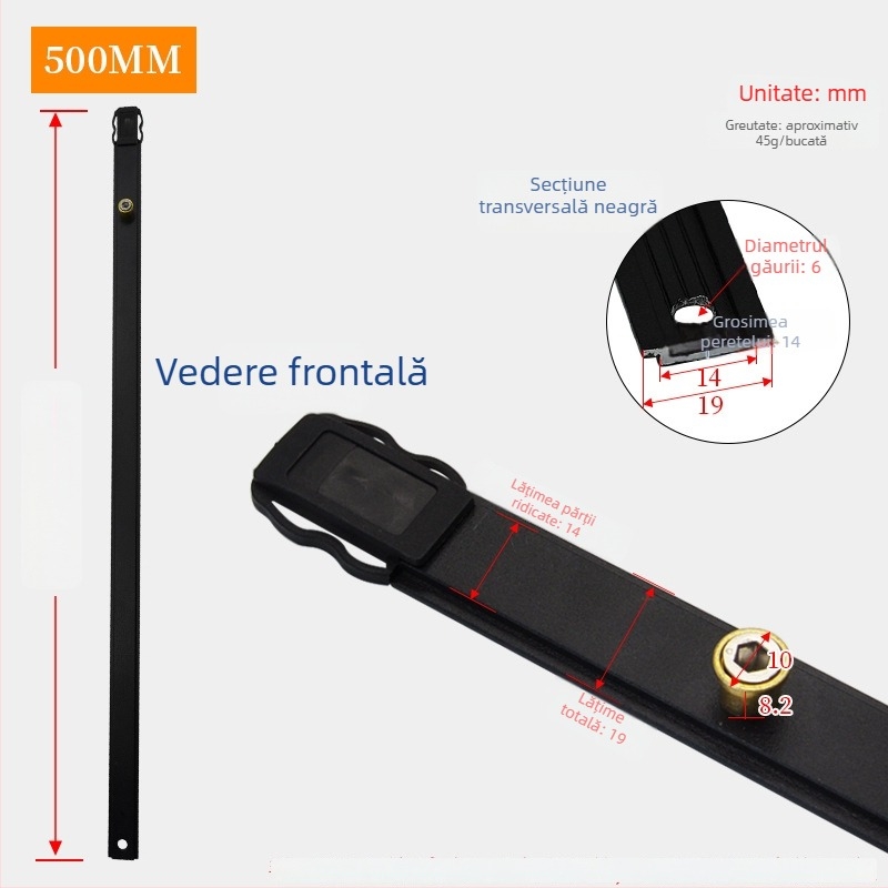 Accesoriu pentru bandă de închidere a ferestrei casemate – șină de transmisie din aliaj, conexiune glisantă, anti-penetrație, funcționare silențioasă, Model GZ-01