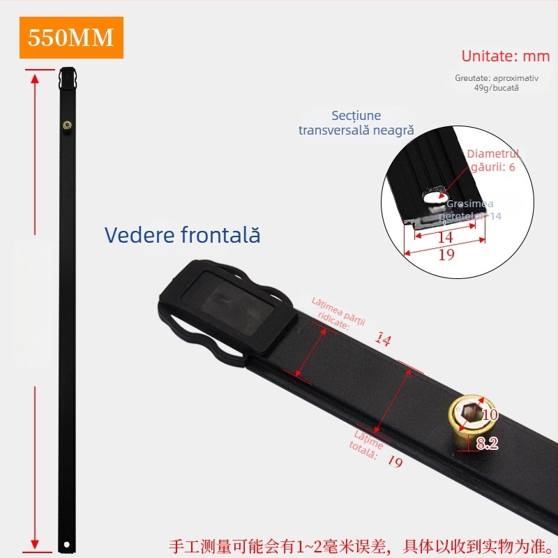 Accesoriu pentru bandă de închidere a ferestrei casemate – șină de transmisie din aliaj, conexiune glisantă, anti-penetrație, funcționare silențioasă, Model GZ-01