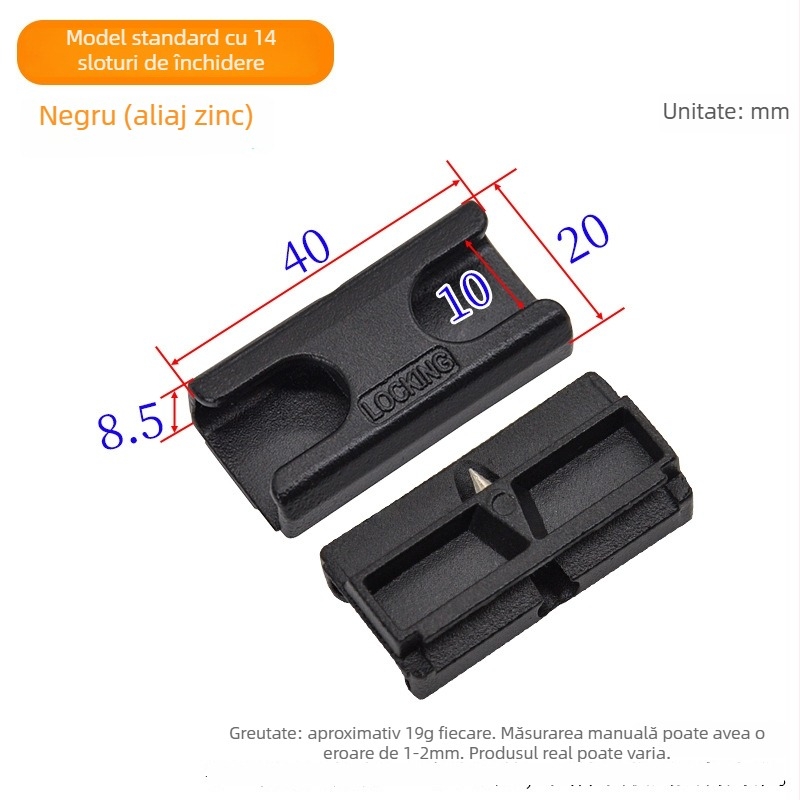 Accesoriu pentru bandă de închidere a ferestrei casemate – șină de transmisie din aliaj, conexiune glisantă, anti-penetrație, funcționare silențioasă, Model GZ-01