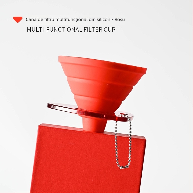 Ceașă de filtrare din silicon pliabilă pentru cafea, brand joinout, silicon de platină, personalizare disponibilă, pentru exterior