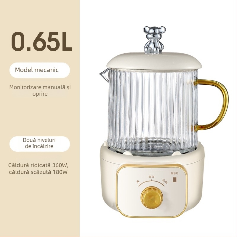 Ceșă electrică de încălzire pentru birou, compactă, design demontabil (încălzire prin șasiu, putere sub 1000W, capacitate sub 1L, protecție împotriva supraîncălzirii)