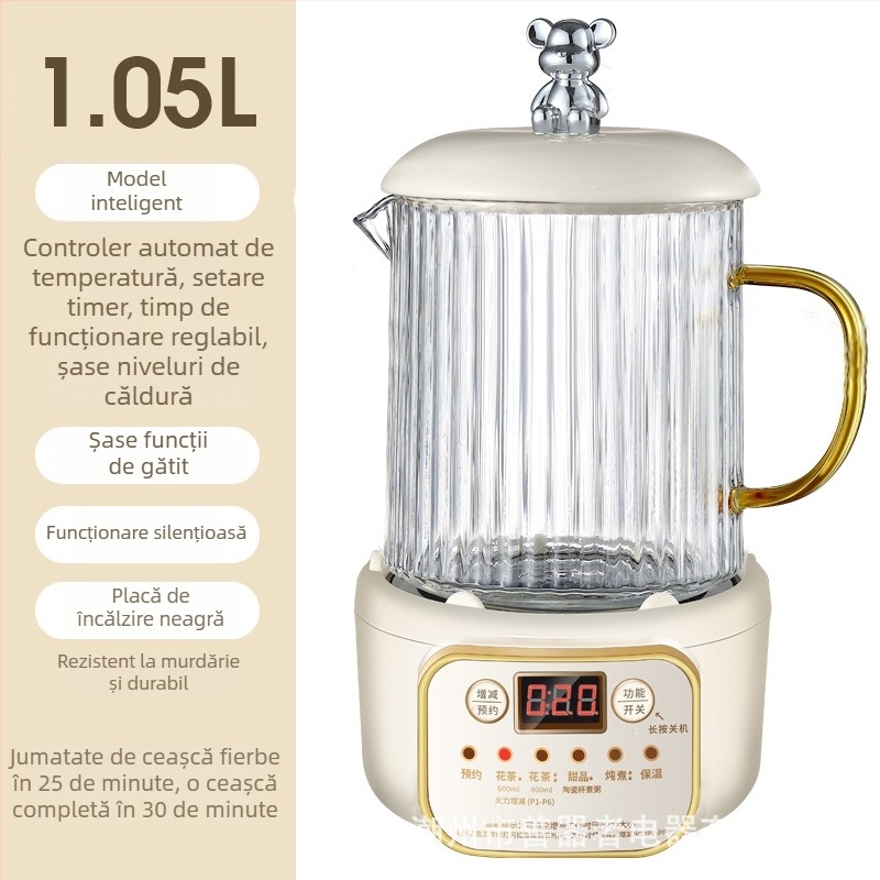 Ceșă electrică de încălzire pentru birou, compactă, design demontabil (încălzire prin șasiu, putere sub 1000W, capacitate sub 1L, protecție împotriva supraîncălzirii)