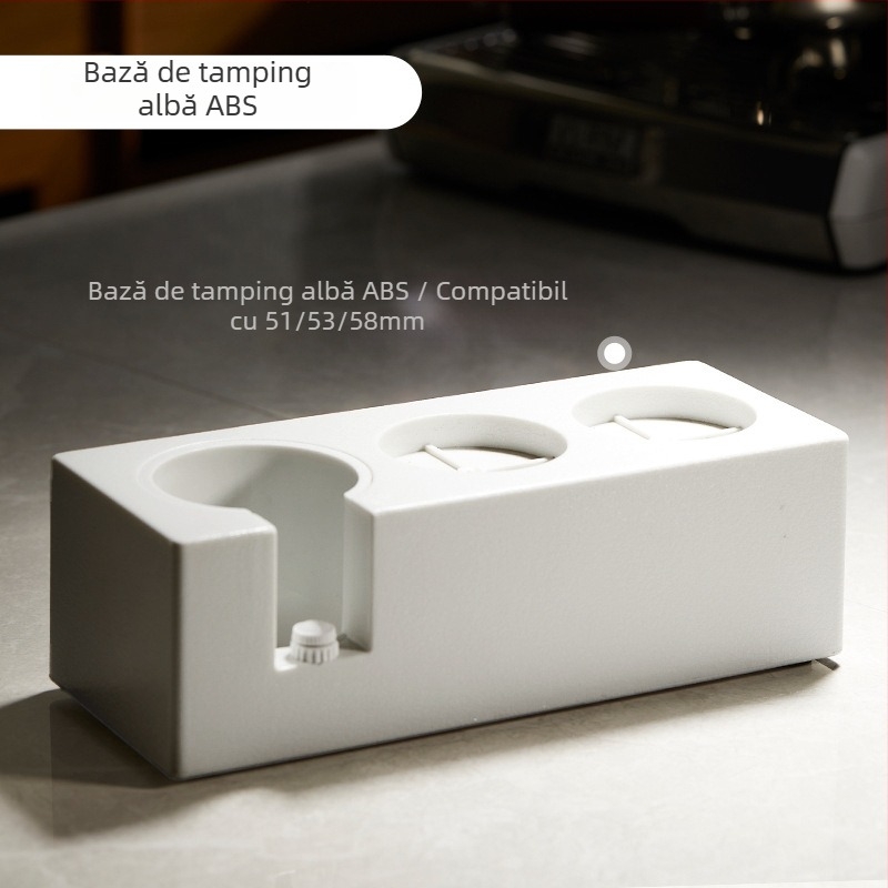 Distribuitor și tamper pentru cafea din oțel inoxidabil, 2-în-1, pentru uz casnic, stil modern minimalist, 0,5 kg, ambalare în tavă