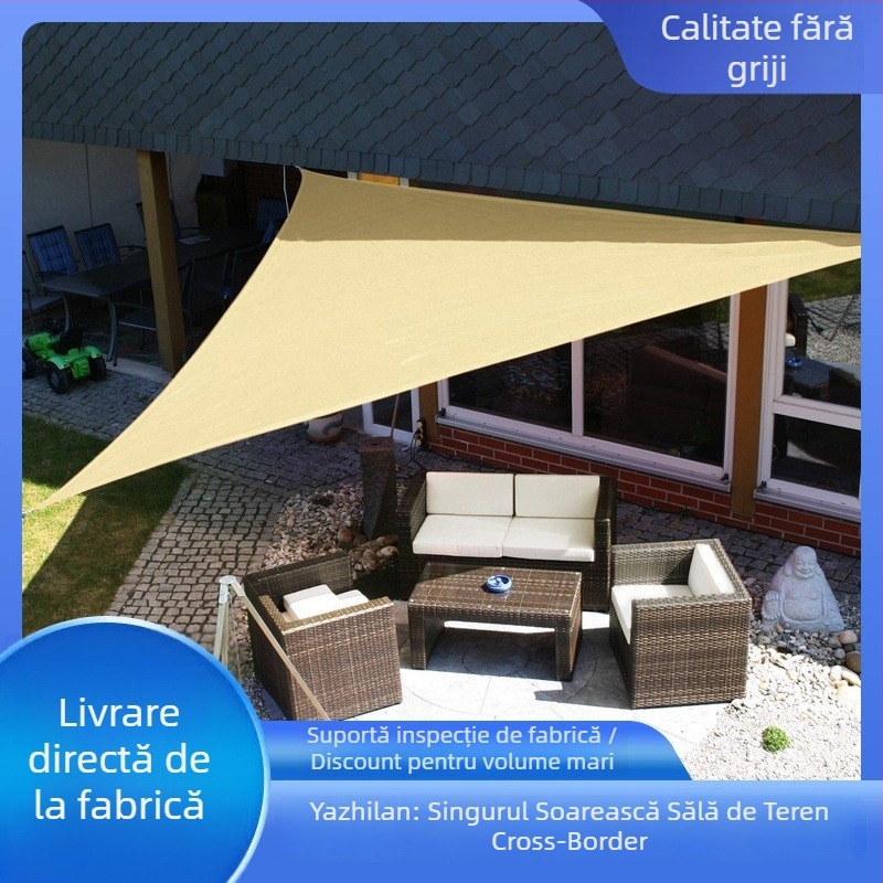 Yazilan umbrelă de umbrire triunghiulară pentru exterior, impermeabil 1