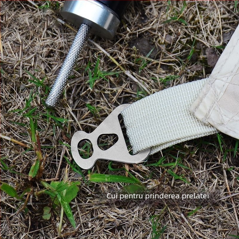Clemă pentru șnurul stâlpului de cort cu reglaj triunghiular – accesoriu de camping cu închidere automată