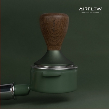 Tamper pentru cafea - oțel inoxidabil, stil modern minimalist, bază plată circulară concentrică, greutate 352 g, personalizare disponibilă