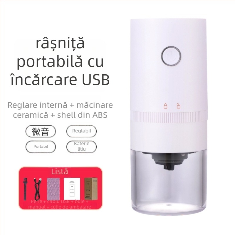 Măcinător de Cafea KFYMJ-985-1 | Oțel Inoxidabil | Logo Personalizat | Pentru Birou | Calitate Premium