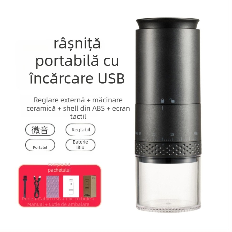 Măcinător de Cafea KFYMJ-985-1 | Oțel Inoxidabil | Logo Personalizat | Pentru Birou | Calitate Premium