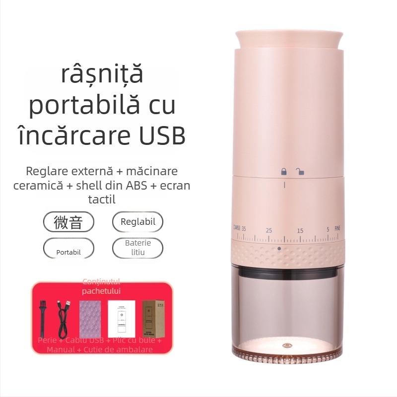 Măcinător de Cafea KFYMJ-985-1 | Oțel Inoxidabil | Logo Personalizat | Pentru Birou | Calitate Premium