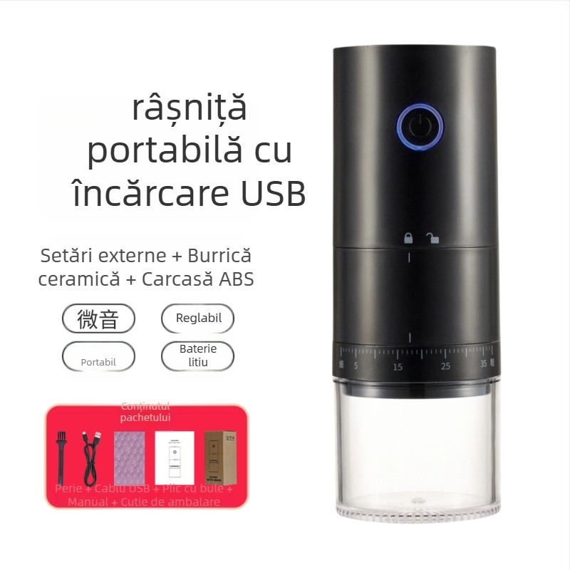 Măcinător de Cafea KFYMJ-985-1 | Oțel Inoxidabil | Logo Personalizat | Pentru Birou | Calitate Premium