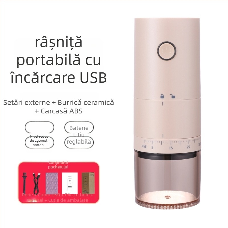 Măcinător de Cafea KFYMJ-985-1 | Oțel Inoxidabil | Logo Personalizat | Pentru Birou | Calitate Premium