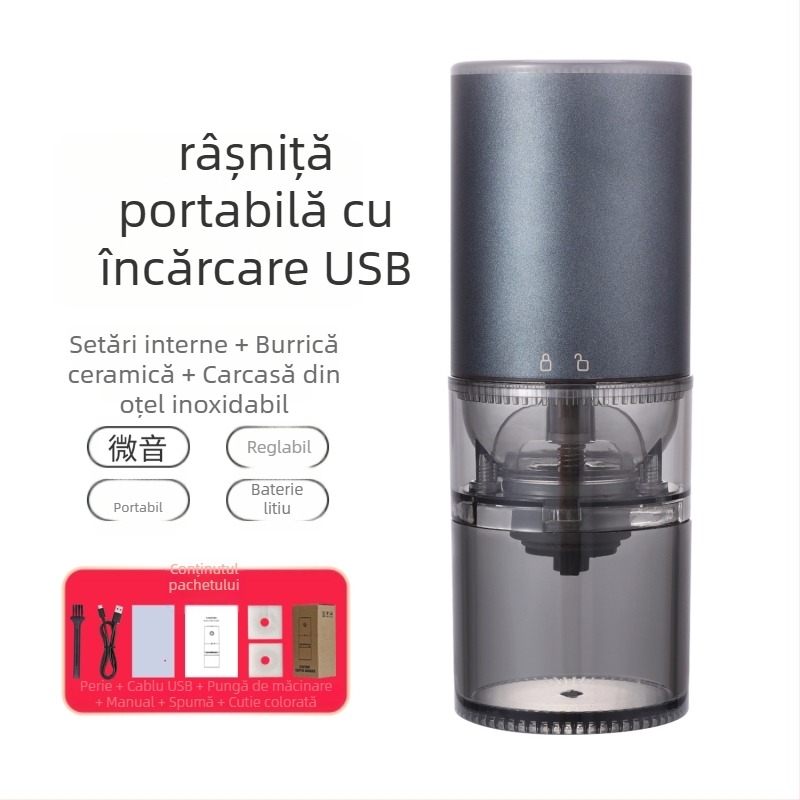 Măcinător de Cafea KFYMJ-985-1 | Oțel Inoxidabil | Logo Personalizat | Pentru Birou | Calitate Premium