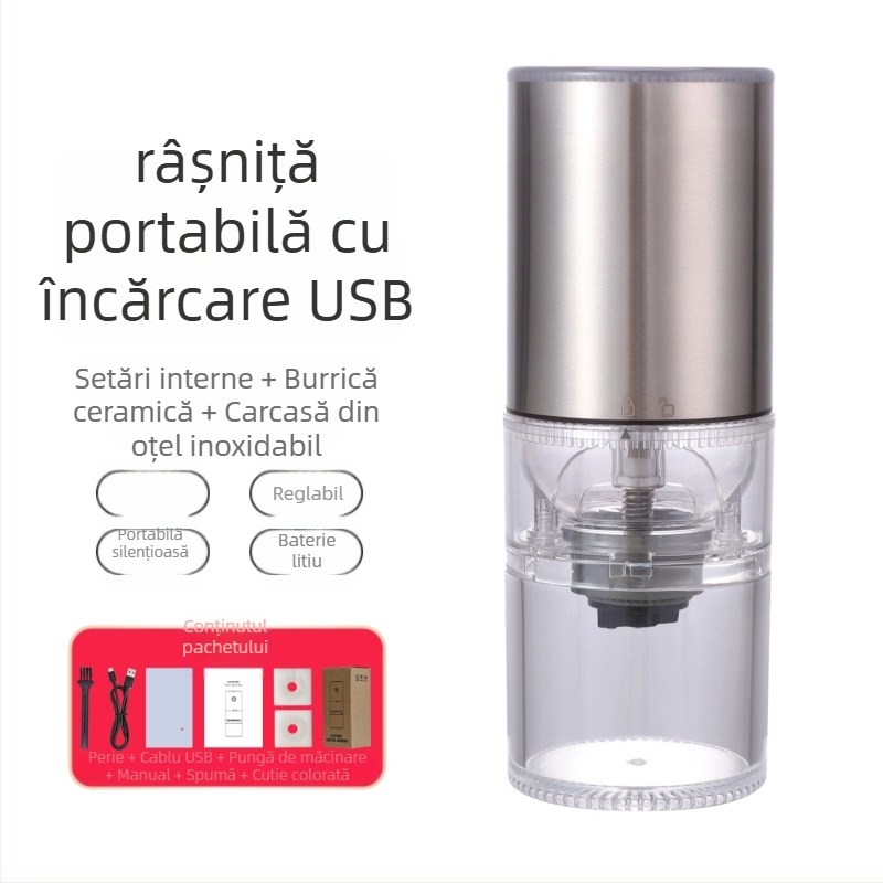 Măcinător de Cafea KFYMJ-985-1 | Oțel Inoxidabil | Logo Personalizat | Pentru Birou | Calitate Premium