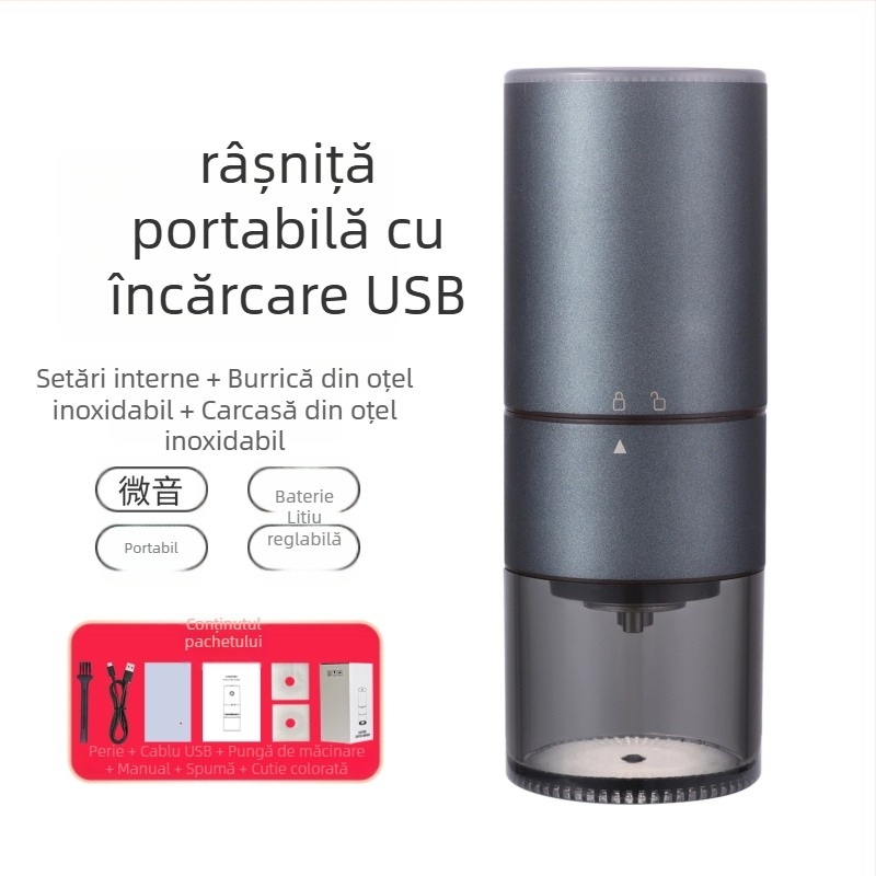 Măcinător de Cafea KFYMJ-985-1 | Oțel Inoxidabil | Logo Personalizat | Pentru Birou | Calitate Premium