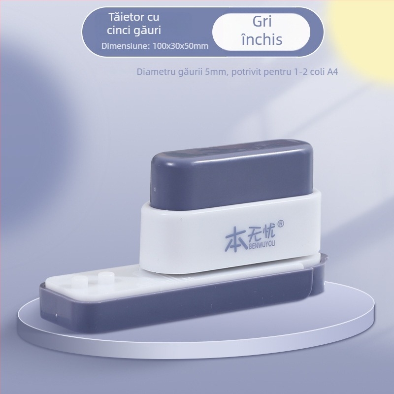 Perforator de 5 găuri, manual, capacitate 5 găuri, grosimea găuririi 0.01, greutate netă 150 g