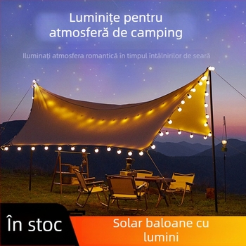 Şir de lumini LED pentru corturi în aer liber (model G50, IP55, 0.06W, 220V) potrivit pentru camping și evenimente
