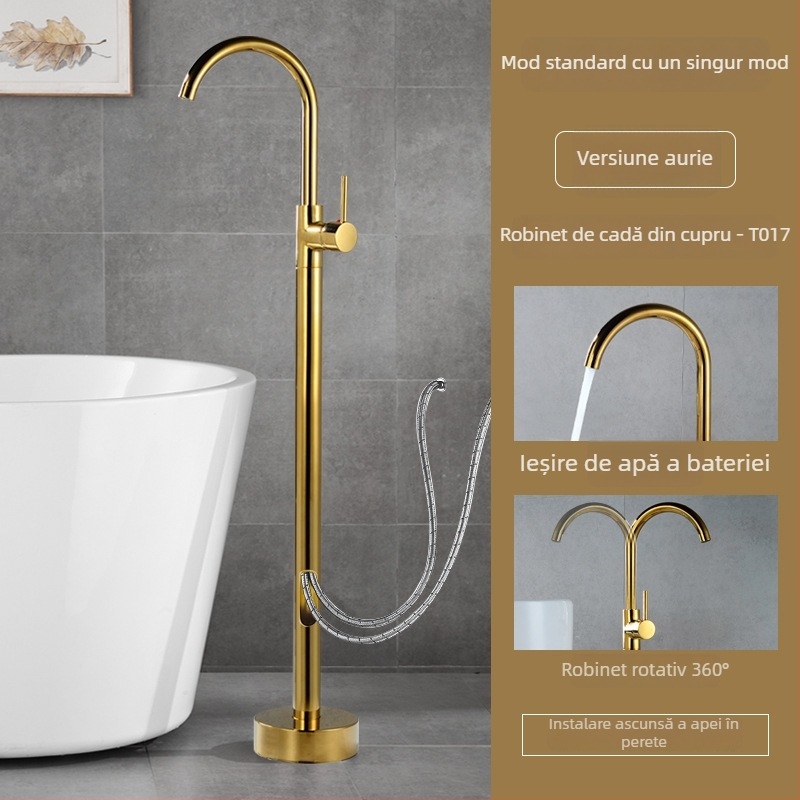 Robinet de cadă, din cupru masiv, cald și rece, robinet cu disc ceramic, (1–99°C)