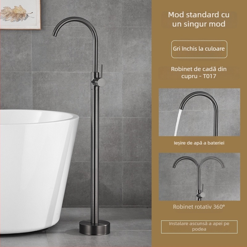 Robinet de cadă, din cupru masiv, cald și rece, robinet cu disc ceramic, (1–99°C)